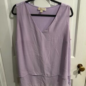 Michael Kors Light Purple V-Neck Tank Top